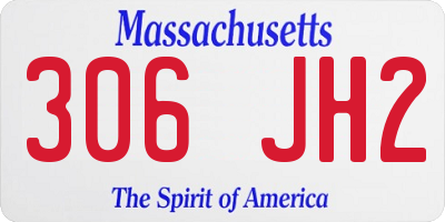 MA license plate 306JH2