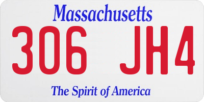 MA license plate 306JH4
