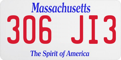 MA license plate 306JI3