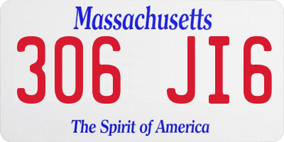 MA license plate 306JI6
