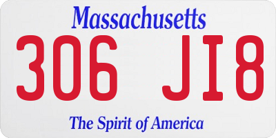 MA license plate 306JI8
