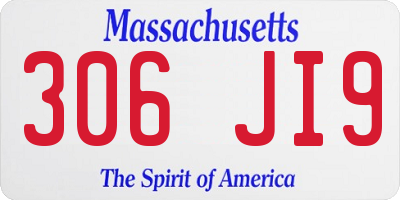 MA license plate 306JI9