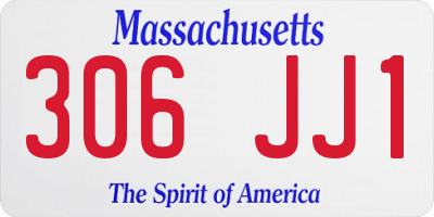 MA license plate 306JJ1