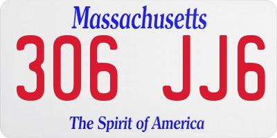 MA license plate 306JJ6