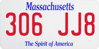 MA license plate 306JJ8