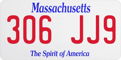 MA license plate 306JJ9