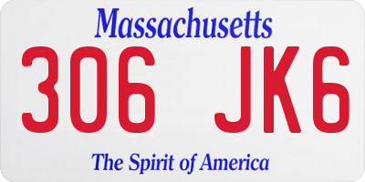 MA license plate 306JK6