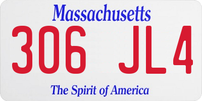 MA license plate 306JL4