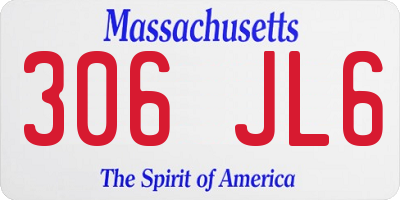 MA license plate 306JL6