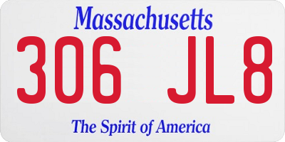 MA license plate 306JL8