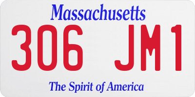 MA license plate 306JM1