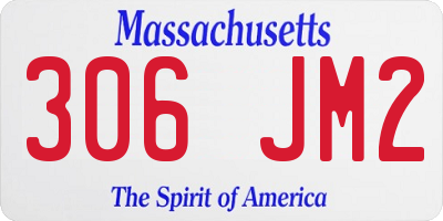 MA license plate 306JM2