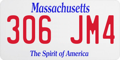 MA license plate 306JM4