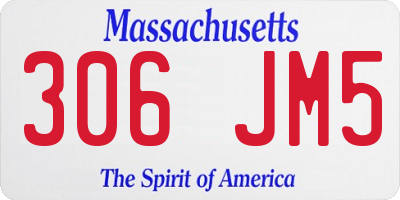 MA license plate 306JM5