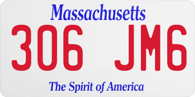 MA license plate 306JM6