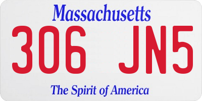 MA license plate 306JN5
