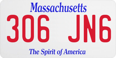 MA license plate 306JN6