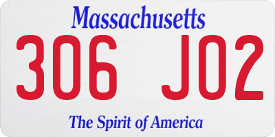 MA license plate 306JO2