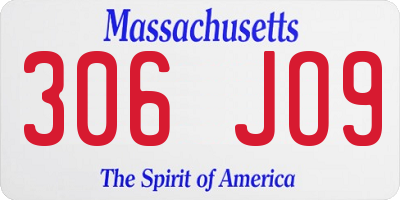 MA license plate 306JO9