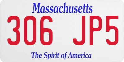 MA license plate 306JP5