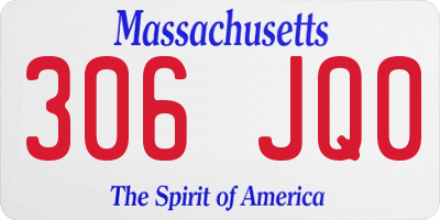 MA license plate 306JQ0