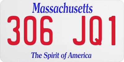 MA license plate 306JQ1