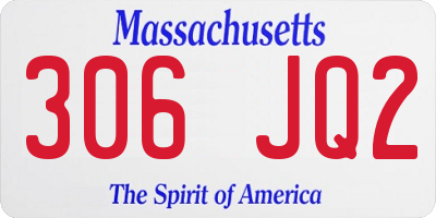 MA license plate 306JQ2