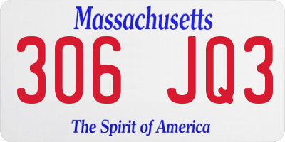 MA license plate 306JQ3