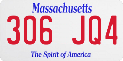 MA license plate 306JQ4