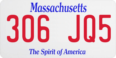 MA license plate 306JQ5