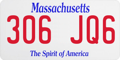 MA license plate 306JQ6