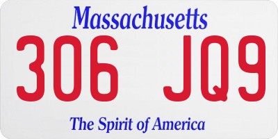 MA license plate 306JQ9