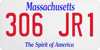 MA license plate 306JR1