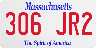MA license plate 306JR2