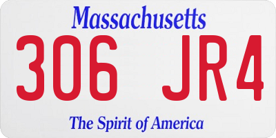 MA license plate 306JR4