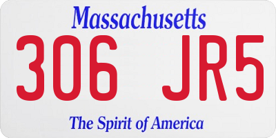 MA license plate 306JR5
