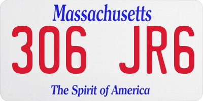 MA license plate 306JR6