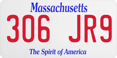 MA license plate 306JR9