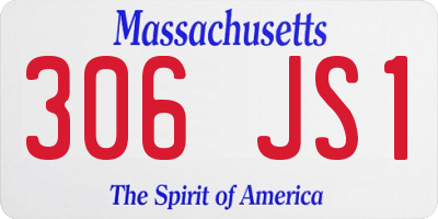 MA license plate 306JS1