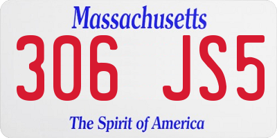 MA license plate 306JS5