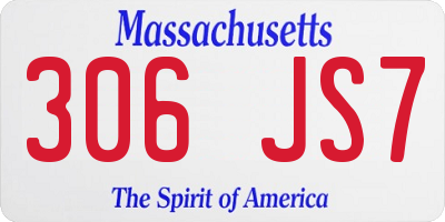 MA license plate 306JS7