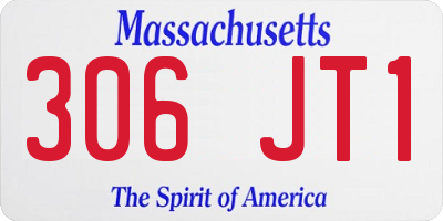 MA license plate 306JT1