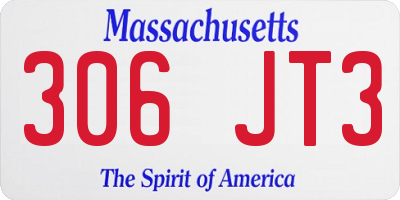 MA license plate 306JT3