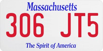 MA license plate 306JT5