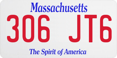 MA license plate 306JT6