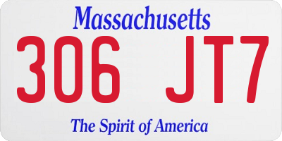 MA license plate 306JT7