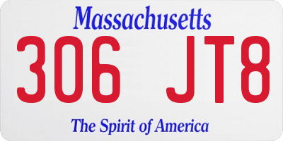 MA license plate 306JT8