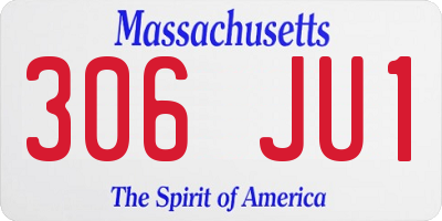 MA license plate 306JU1