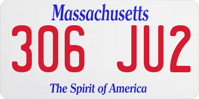 MA license plate 306JU2