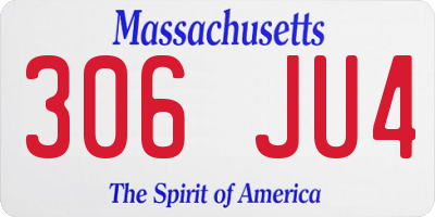MA license plate 306JU4